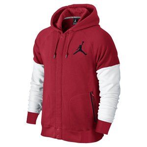 red and black jordan varsity jacket